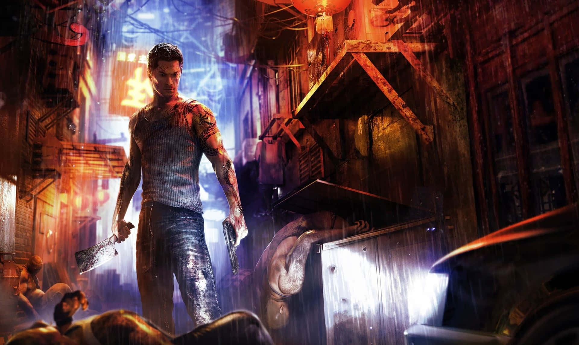 홍콩의 범죄 조직 세계를 탐험하는 Sleeping Dogs 배경화면