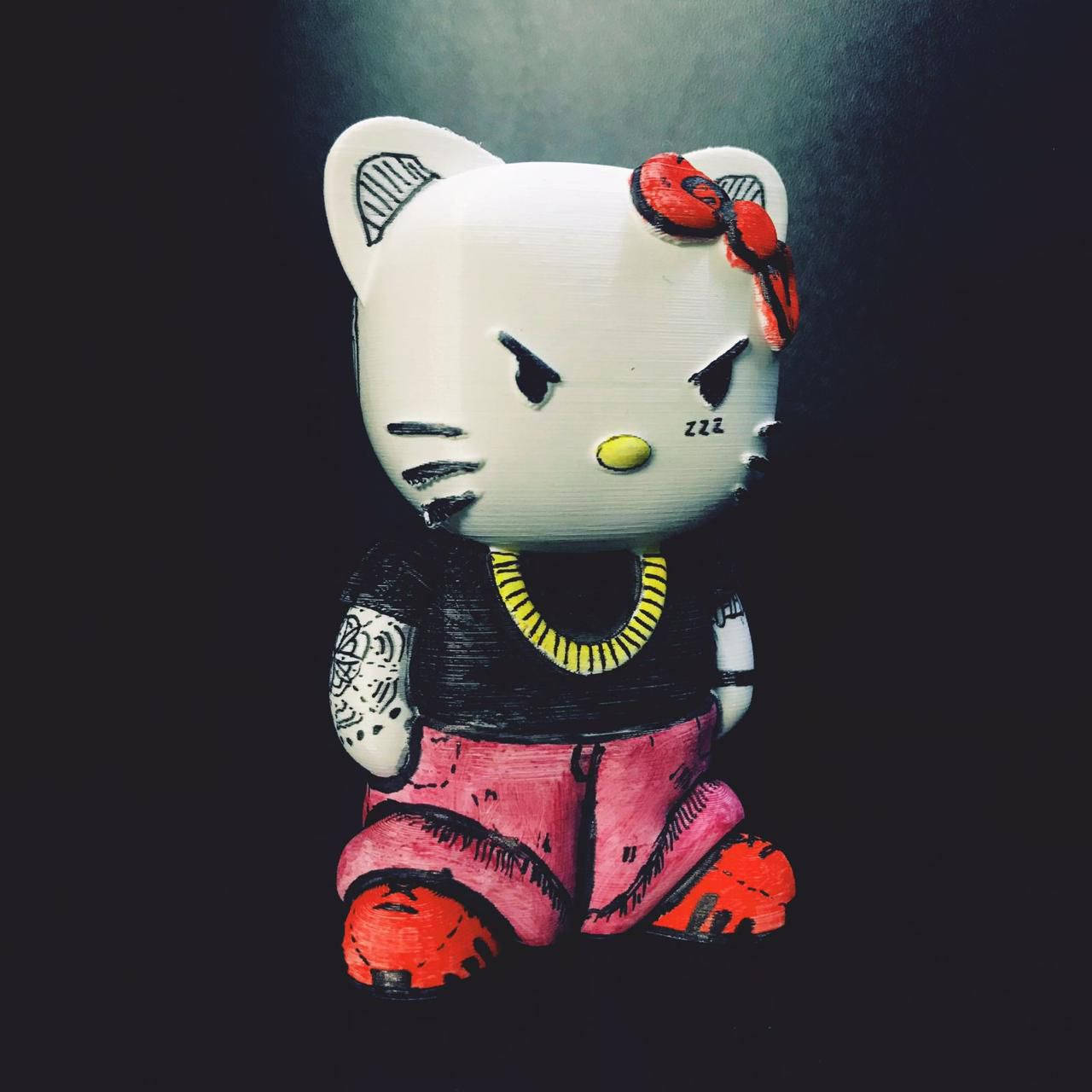 화난 헬로키티 할로윈 깡패 배경화면