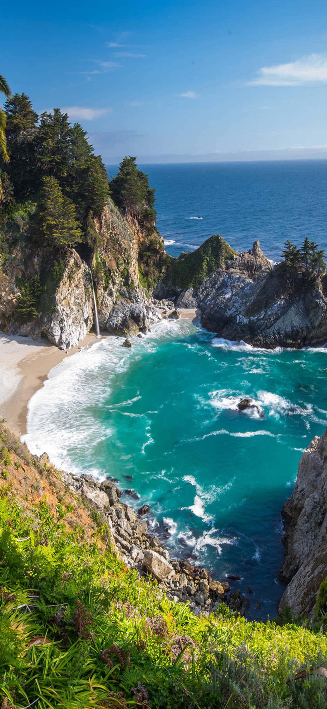 환상적인 iPhone X로 캘리포니아의 멋진 전망을 담다 배경화면