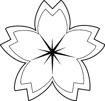 흑백 꽃 그래픽