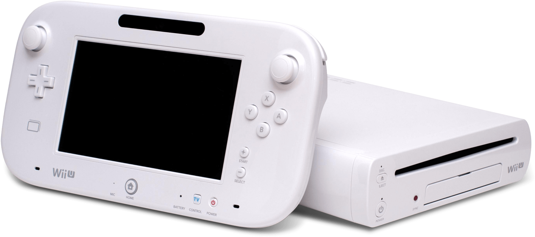 흰색 Wii U 본체와 게임패드 배경화면
