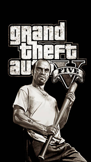 1080P GTA 5 트레버 필립스 흑백 — GTA 배경화면