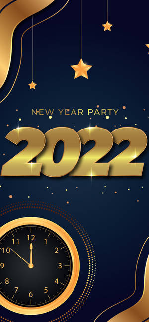 2022년을 환영합니다: 반짝이는 축하 배경화면 — 아이폰 16 프로 맥스 배경화면