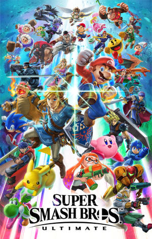 3D Smash Bros Ultimate 폰 배경화면 — 모토 패드 60 프로 배경화면