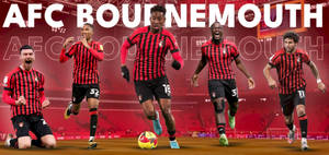 AFC 본머스 축구 선수 다섯 명 — 축구 배경화면