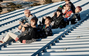 BTS 그룹 사진 봄날 배경화면 — 방탄소년단 단체 사진 배경화면