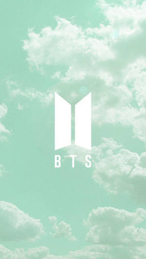 BTS 파스텔 그린 감성 — Bts 로고 배경화면