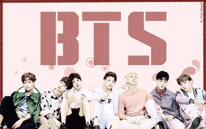 BTS 핑크 배경 단체 사진 월페이퍼 — 방탄소년단 단체 사진 배경화면
