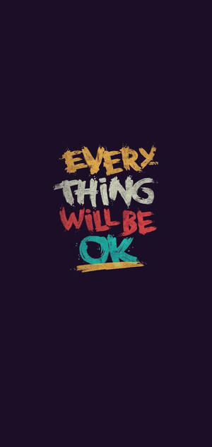 Everything Ok 미니멀리스트 아이폰 — 갤럭시 S26+ 배경화면