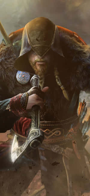 iPhone XS Assassin's Creed Valhalla 배경 — 모토 G17 파워 배경화면