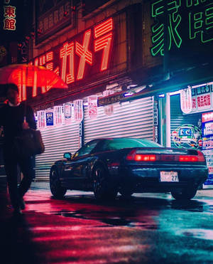 JDM 자동차 레드 라이트 감성 — Jdm 자동차 배경화면