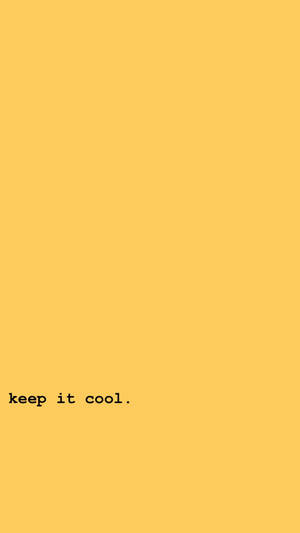 Keep It Cool 파스텔 옐로우 에스테틱 — 파스텔 옐로우 감성 배경화면