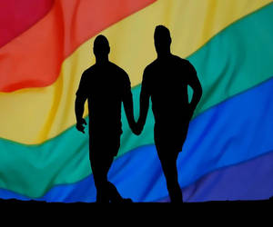 Love Is Love 실루엣 커플 배경화면