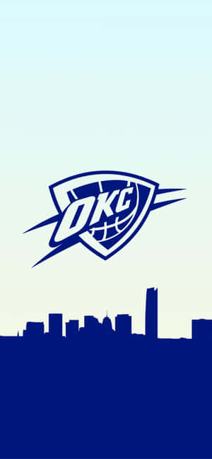 NBA 농구팀 오클라호마시티 썬더스 로고 — 1284x2778 배경화면