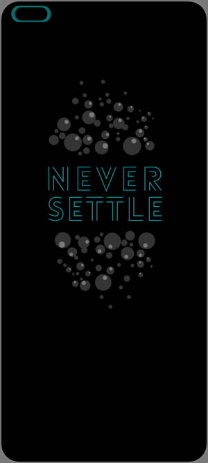 OnePlus Nord Never Settle 버블 — 1440x3200 배경화면