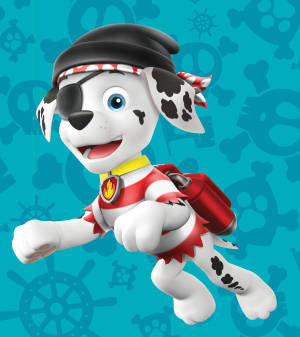 Paw Patrol 해적 마셜 배경화면 — 갤럭시 Z 폴드 배경화면