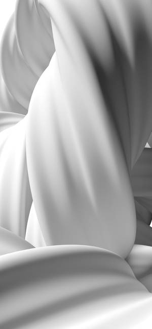 Rendered White Fabric Mobile 3D — 갤럭시 S25 엣지 배경화면