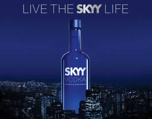 Skyy 보드카 라이브 더 스카이 라이프 포스터 — 진한 파랑 배경화면