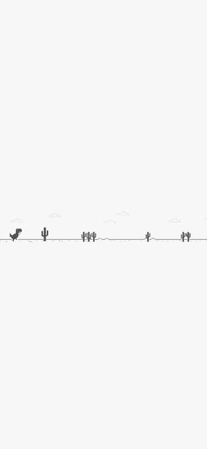 White iPhone No Internet Dinosaur — 아이폰 16e 배경화면