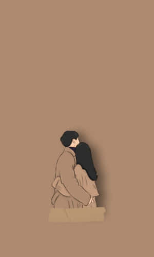 만화 커플 사진 — 갤럭시 탭 A 배경화면