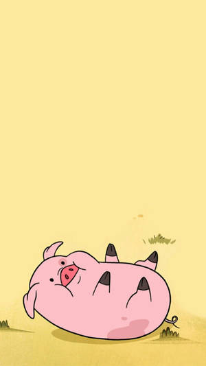 거꾸로 뒤집힌 Waddles — 9:16 배경화면