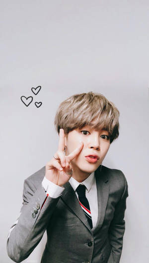 귀여운 교복 입은 BTS 지민 — 귀여운 방탄소년단 배경화면