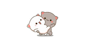 귀여운 만화 고양이들의 춤