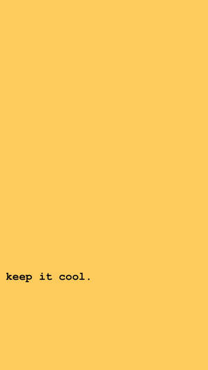 귀여운 파스텔 옐로우 감성 속 'Keep It Cool' — 파스텔 옐로우 감성 배경화면