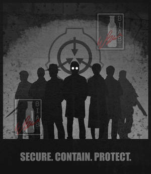 그림자 형태의 SCP 캐릭터들 배경화면 — 모토로라 레이저 70 플러스 배경화면