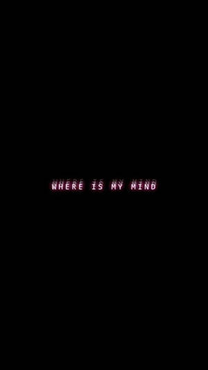글리치 현상이 있는 Where Is My Mind 그래픽 — 흑백 감성 배경화면