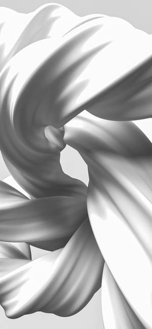 꼬인 흰 천 모바일 3D — 아이폰 18 프로 맥스 배경화면