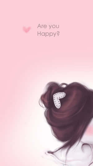 꽃을 든 사랑스러운 젊은 여성 — 귀여운 걸리시 배경화면