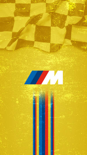 노란색 레이스 플래그 BMW M 로고 — BMW 배경화면