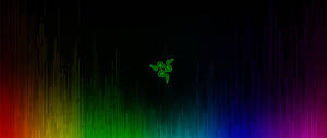 녹색 Razer 로고 배경화면. — 2560x1080 배경화면