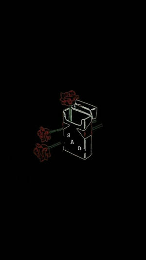 담배갑 속 어두운 트리피 장미