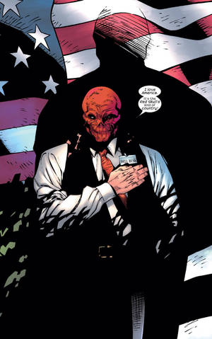Red Skull American Flag 배경화면 — Redmi Pad 2 배경화면