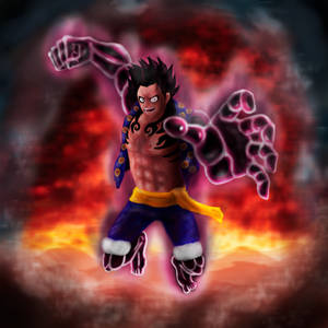 루피 기어4 분노한 표정 배경화면 — 루피 기어 4 배경화면