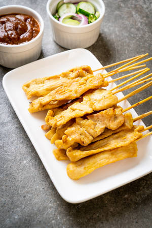 맛있는 치킨 사테 - 동남아시아의 맛 — 화웨이 메이트패드 11.5 S (2025) 배경화면