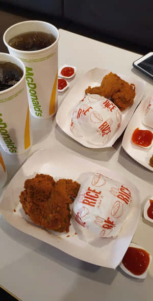 맥도날드 음식 사진 — 픽셀 폴드 배경화면