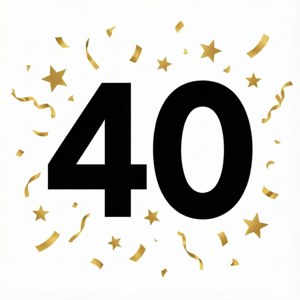 금색 컨페티와 별이 있는 굵은 검정색 40 — 화웨이 노바 플립 배경화면