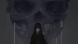미스 한찬 블랙 애니메이션 배경화면 — 흑백 애니메이션 배경화면