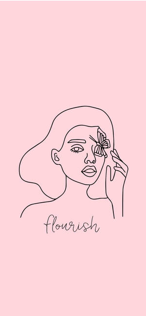 미적 감각의 소녀 실루엣 배경화면 — 감성적인 여자 배경화면