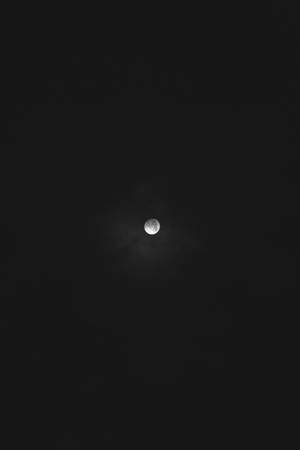 어두운 한밤중 저녁 하늘의 보름달. 아래에서 바라본 달의 모습. 밝은 달빛.