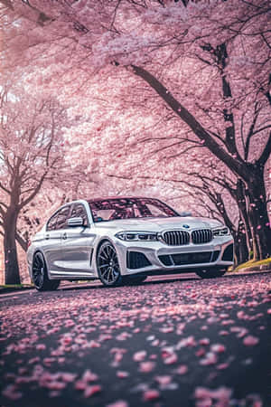 BMW, 벚꽃, 봄, 감성, 자동차 배경화면, 꽃, 평화로운, 고요한, 자연, 럭셔리 자동차 — 자연 배경화면