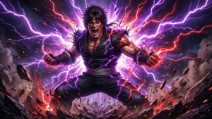 카즈야 미시마가 막대한 에너지로 분노의 예술을 발산하는 모습