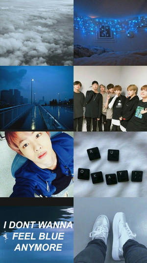 블루 BTS 감성 진 — 방탄소년단 감성 배경화면