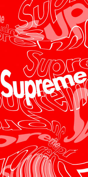 빨간 Supreme 다양한 폰트 로고 — 18:9 배경화면
