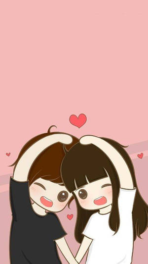 사랑 만화 커플 하트