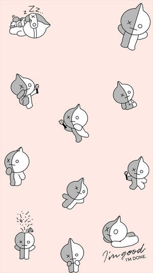 사랑스러운 반 BT21 배경화면 — 9:16 배경화면