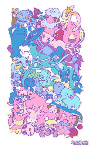 사랑스러운 삐삐 - 고화질 아트로 만나는 아기 포켓몬 — 포켓몬 폰 배경화면